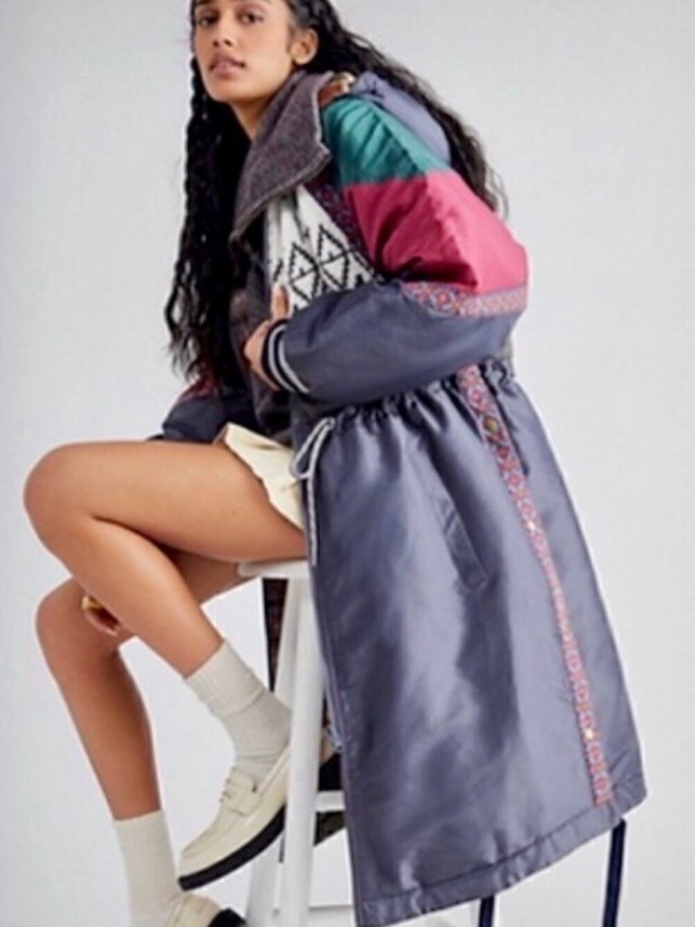 ❄️ RARE Free People Sienna Reversible Parka Jacket ❄️ Cottagecore Sz Med $598 - Picture 4 of 13
